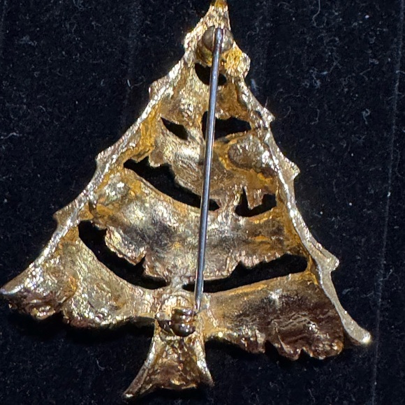 Christmas Tree Rhinestone Brooch - Picture 3 of 5
